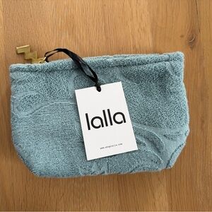 Lalla Textured Teal Blue Pouch - Make Up Clutch